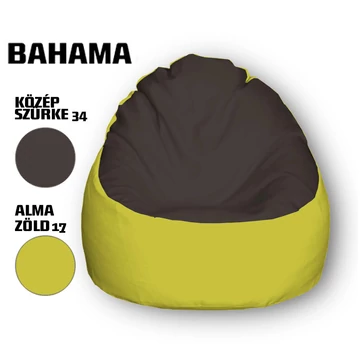 Nagi Közép Szürke - Almazöld Babzsákfotel