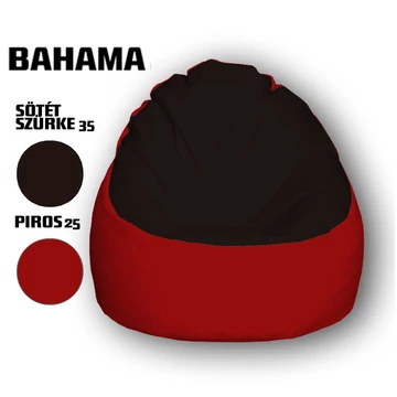 Nagi Sötét Szürke - Piros Babzsákfotel