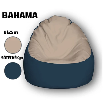 Nagi Bézs - Sötétkék Babzsákfotel