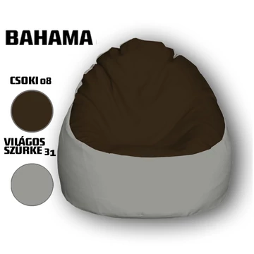 Nagi Csokibarna - Világosszürke Babzsákfotel