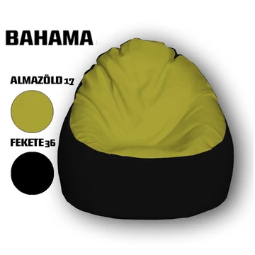 Nagi Almazöld - Fekete Babzsákfotel