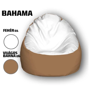 Nagi Fehér - Világosbarna Babzsákfotel