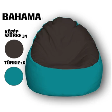 Nagi Közép Szürke - Türkizkék Babzsákfotel