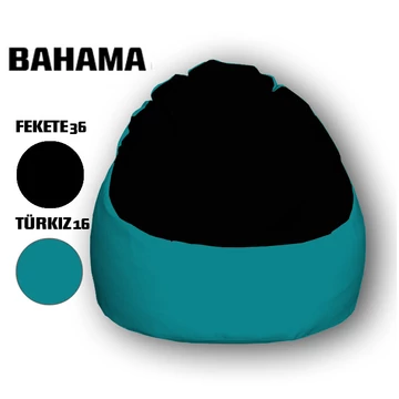 Nagi Fekete - Türkizkék Babzsákfotel