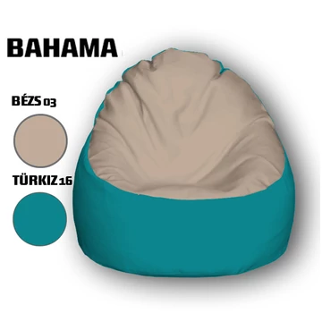 Nagi Bézs - Türkizkék Babzsákfotel