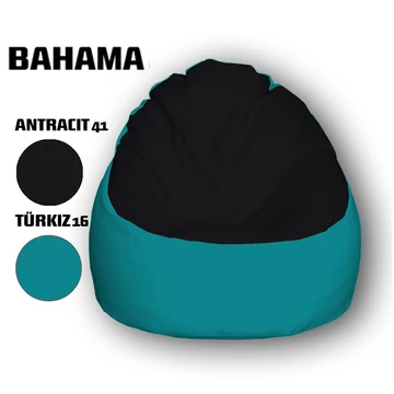 Nagi Antracit - Türkizkék Babzsákfotel