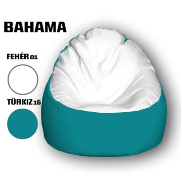 Nagi Fehér - Türkizkék Babzsákfotel