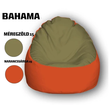 Nagi Méregzöld - Narancssárga Babzsákfotel