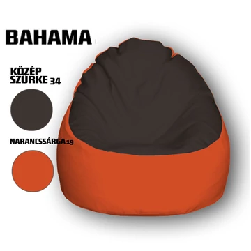 Nagi Közép Szürke - Narancssárga Babzsákfotel