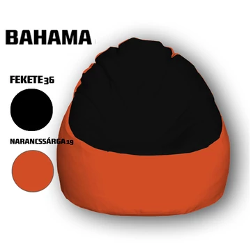 Nagi Fekete - Narancssárga Babzsákfotel