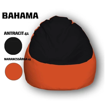 Nagi Antracit - Narancssárga Babzsákfotel