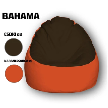 Nagi Csokibarna - Narancssárga Babzsákfotel