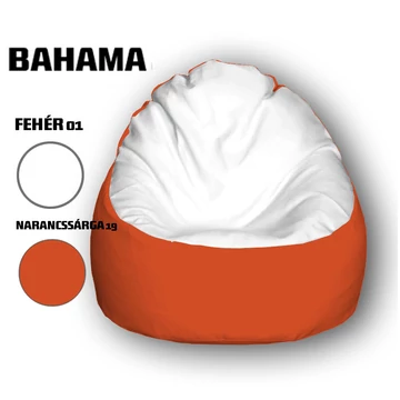 Nagi Fehér - Narancssárga Babzsákfotel