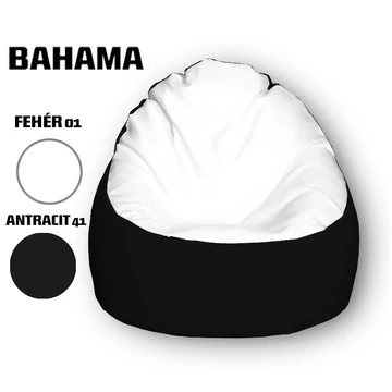 Nagi Fehér - Antracit Babzsákfotel