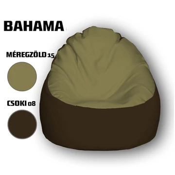 Nagi Méregzöld - Csokibarna Babzsákfotel