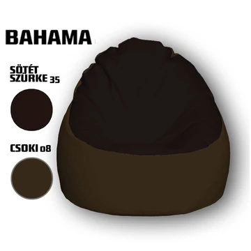 Nagi Sötét Szürke - Csokibarna Babzsákfotel