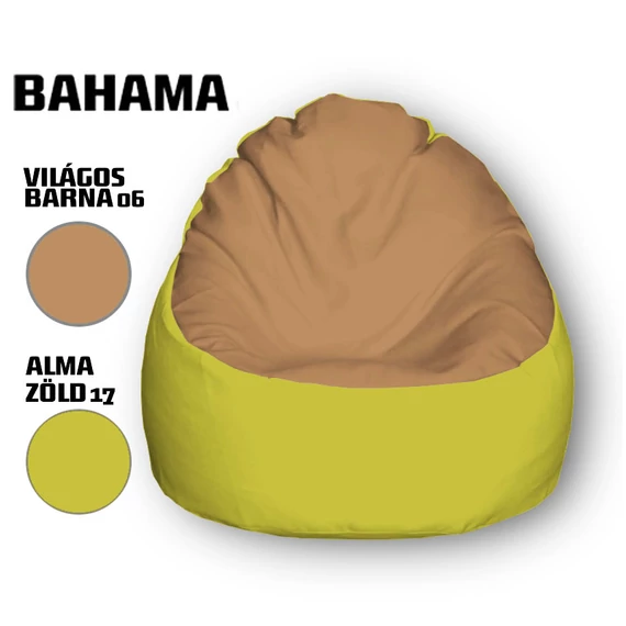 Nagi Világosbarna- Almazöld Babzsákfotel