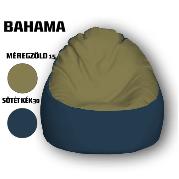 Nagi Méregzöld - Sötétkék Babzsákfotel