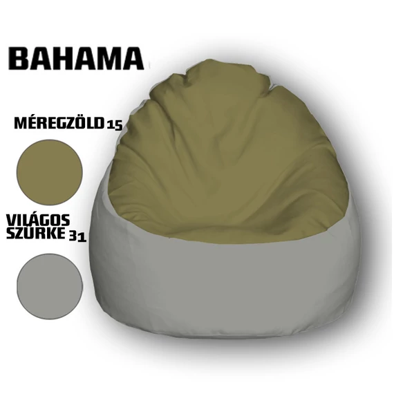 Nagi Méregzöld - Világosszürke Babzsákfotel