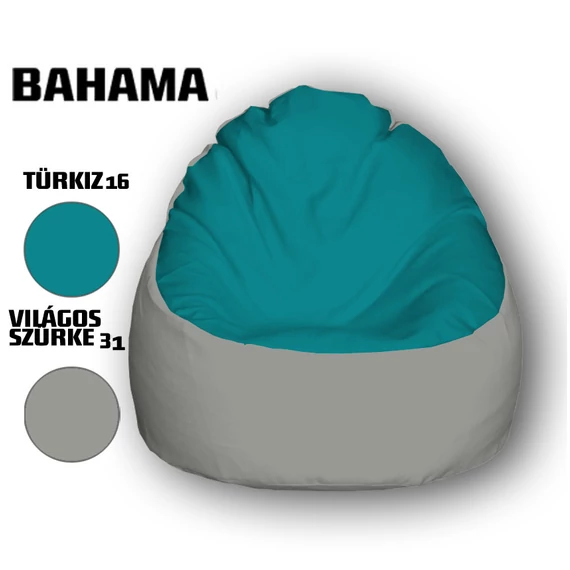 Nagi Türkizkék - Világosszürke Babzsákfotel