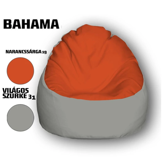 Nagi Narancssárga - Világos Szürke Babzsákfotel