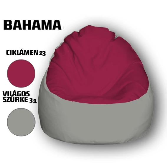 Nagi Ciklámen - Világosszürke Babzsákfotel