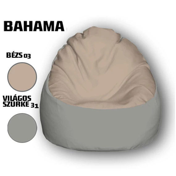 Nagi Bézs - Világosszürke Babzsákfotel