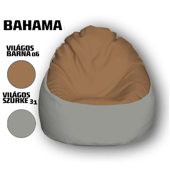 Nagi Világosbarna - Világosszürke Babzsákfotel