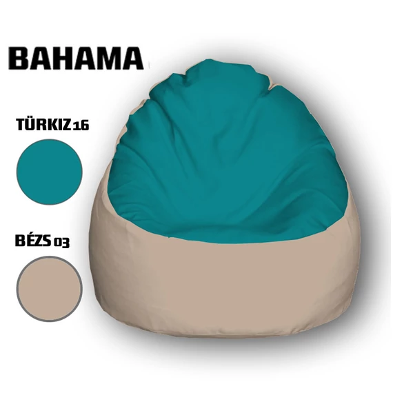 Nagi Türkizkék - Bézs Babzsákfotel