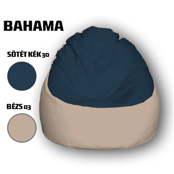 Nagi Sötétkék - Bézs Babzsákfotel