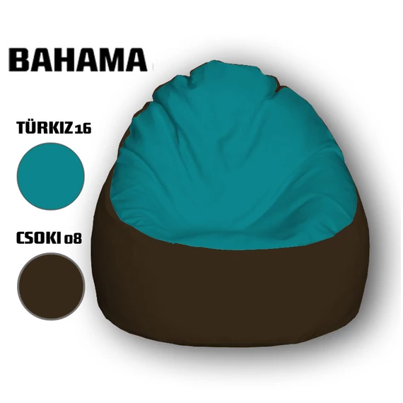 Nagi Türkizkék - Csokibarna Babzsákfotel