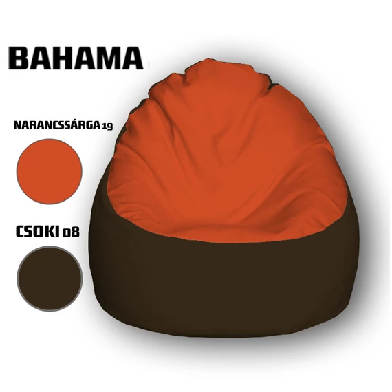 Nagi Narancssárga- Csokibarna Babzsákfotel