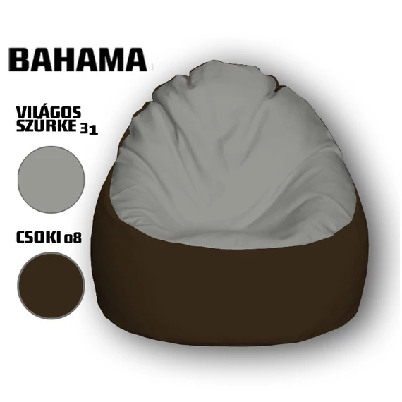 Nagi Világos Szürke - Csokibarna Babzsákfotel