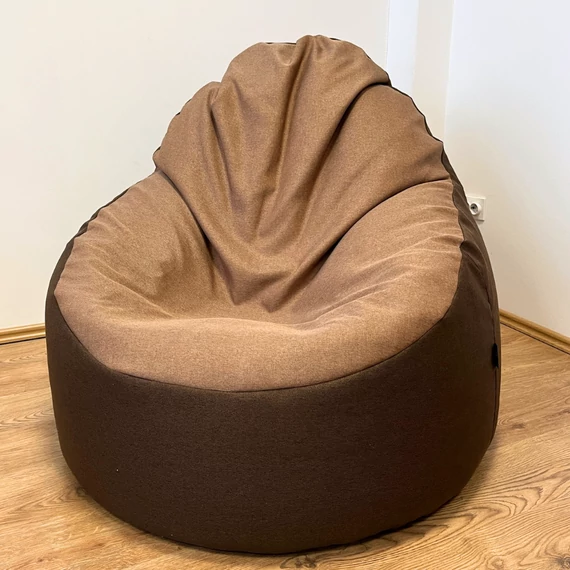 Nagi Janbo Világosbarna - Csokibarna Babzsákfotel
